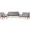 Baxton Studio Sorrento Grey Upholstered Wooden 3 Piece Living room Set 122-6766-6769-6772 - alternate 1